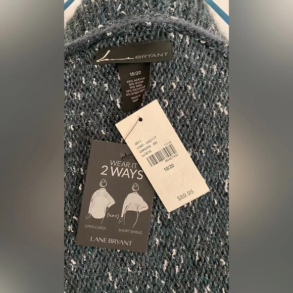 NWT Lane Bryant Wear-2-Ways Cardigan Sweater Size 18/20 - Picture 9 of 12